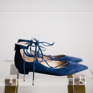 NIB Ivanka Trump Women's Weven 2 Slip On Loafers in Dark Blue Satin NIB Ivanka Trump Women's Weven 2 Slip On Loafers in Dark Blue Satin